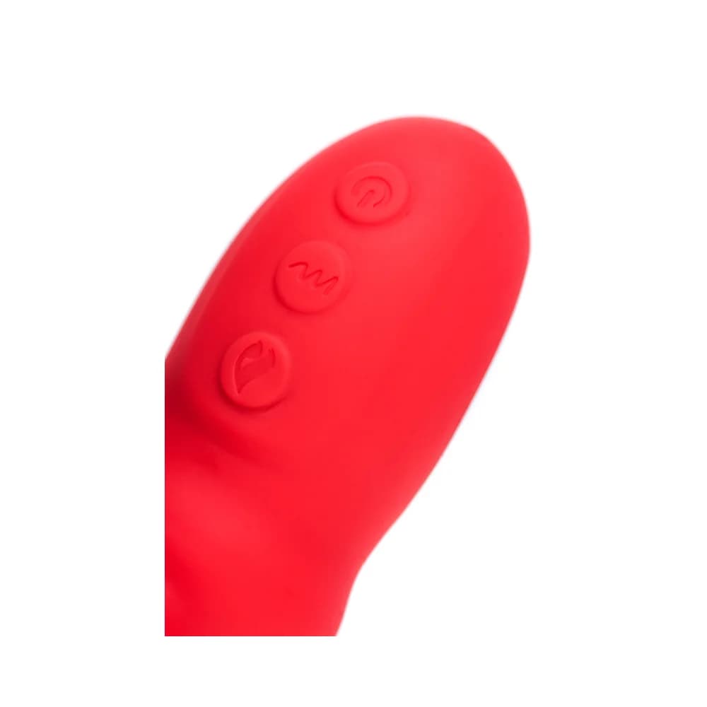 Jos Redli Kadifemsi Silikon Kırmızı 21 cm Isıtmalı ve Titreşimli G Noktası Klitoral Vibratör thumbnail 14