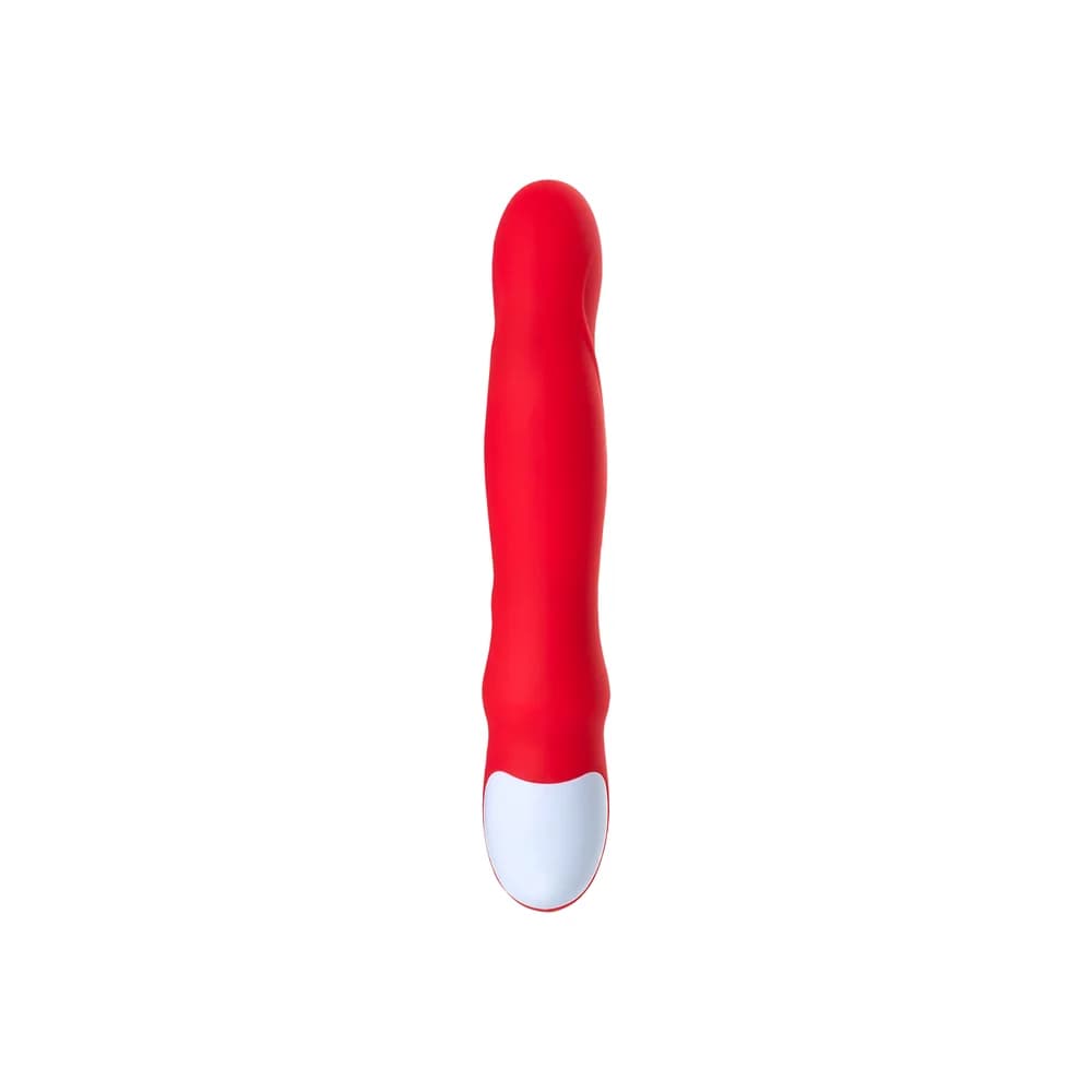 Jos Redli Kadifemsi Silikon Kırmızı 21 cm Isıtmalı ve Titreşimli G Noktası Klitoral Vibratör thumbnail 4