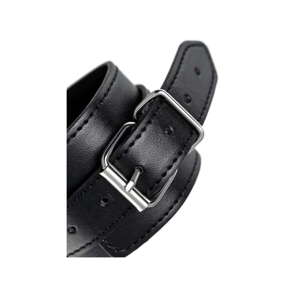 Anonymo by TOYFA PU Deri Siyah Ayak Kelepçesi ve BDSM Prangası 26.5 cm thumbnail 12
