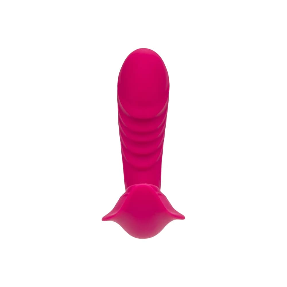 Jos Shani Kadifemsi Silikon Pembe 12 cm G Noktası Uyarıcı Vakumlu Vibratör ve Uzaktan Kumandalı Masaj Aleti thumbnail 3
