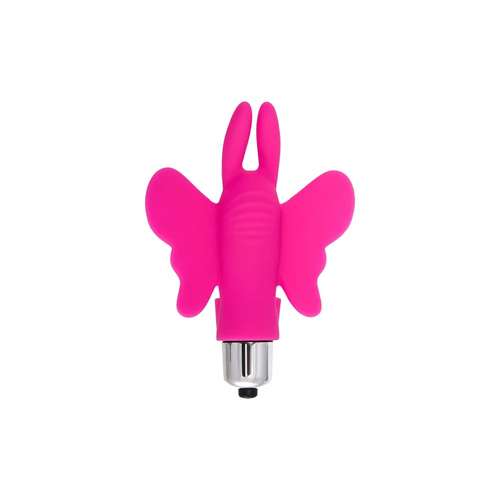Eromantica Butterfly Parmak Uyumlu Pembe Kelebek Vibratör 10 cm thumbnail 2