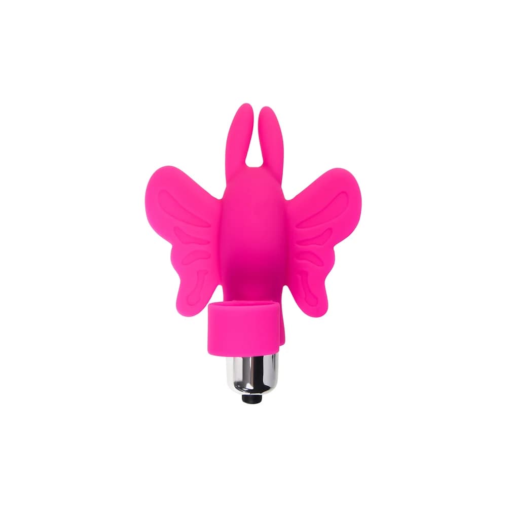 Eromantica Butterfly Parmak Uyumlu Pembe Kelebek Vibratör 10 cm thumbnail 3