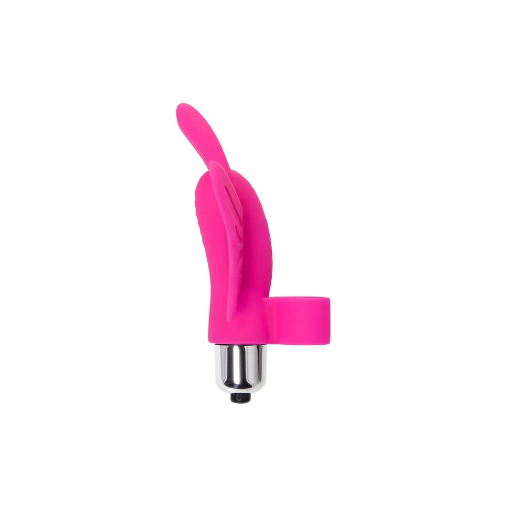 Eromantica Butterfly Parmak Uyumlu Pembe Kelebek Vibratör 10 cm thumbnail 4