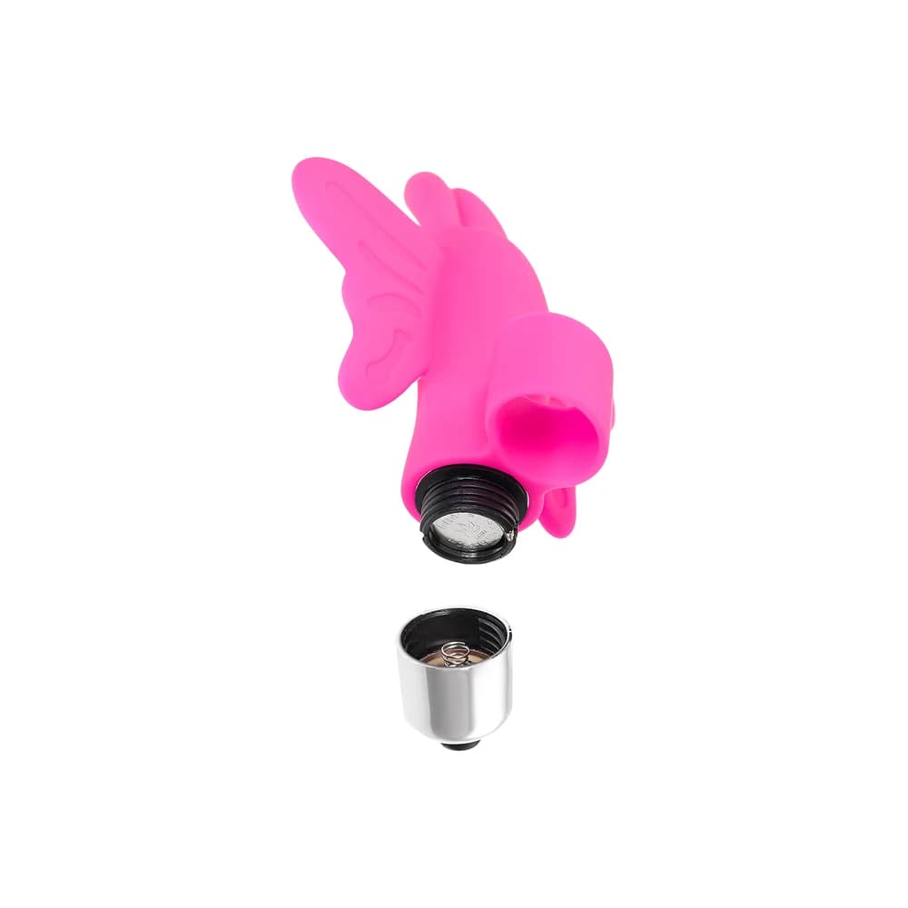 Eromantica Butterfly Parmak Uyumlu Pembe Kelebek Vibratör 10 cm thumbnail 7