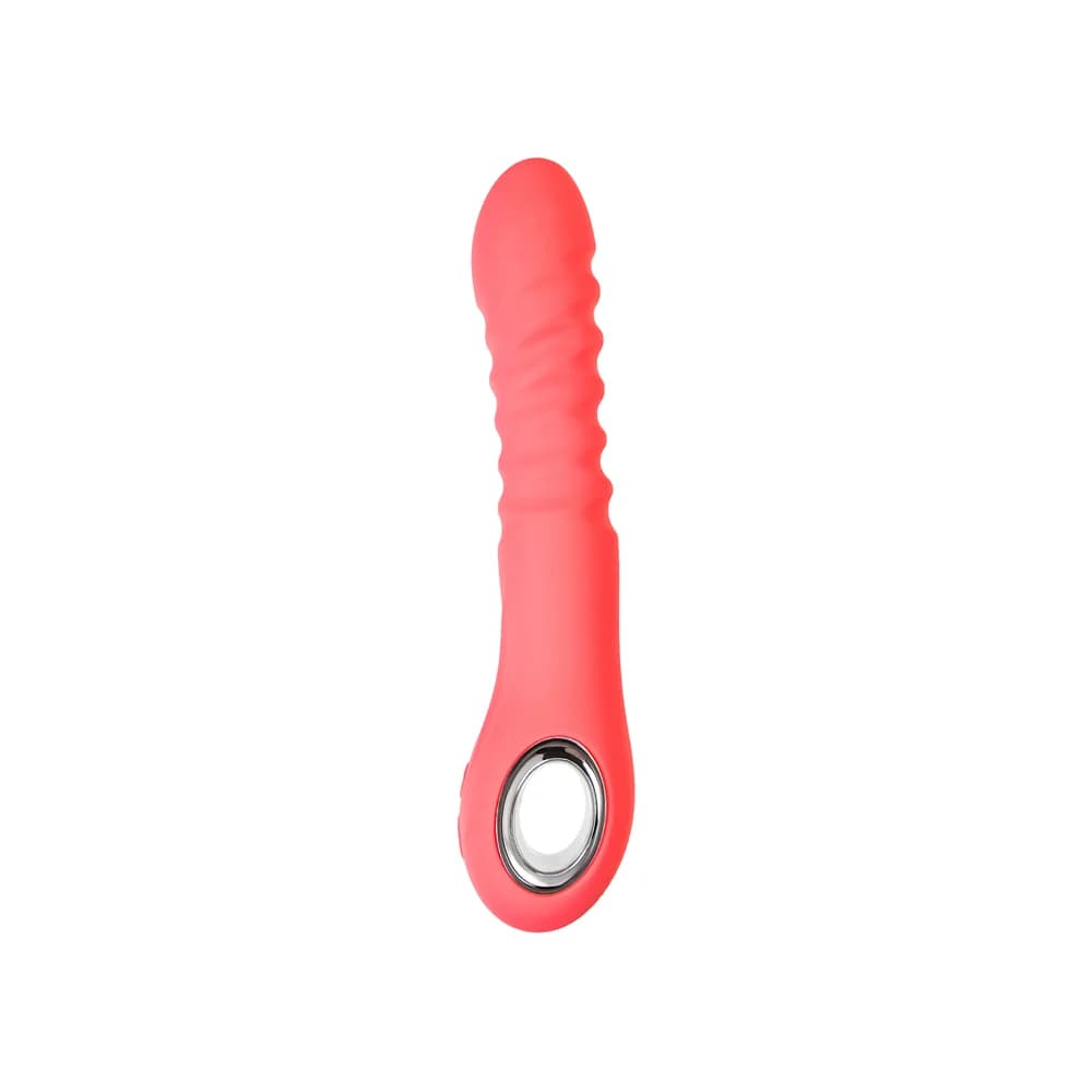 Flovetta Flox Yukarı ve Aşağı İşlevli Silikon Stimülatör Mercan 21,5 cm thumbnail 4
