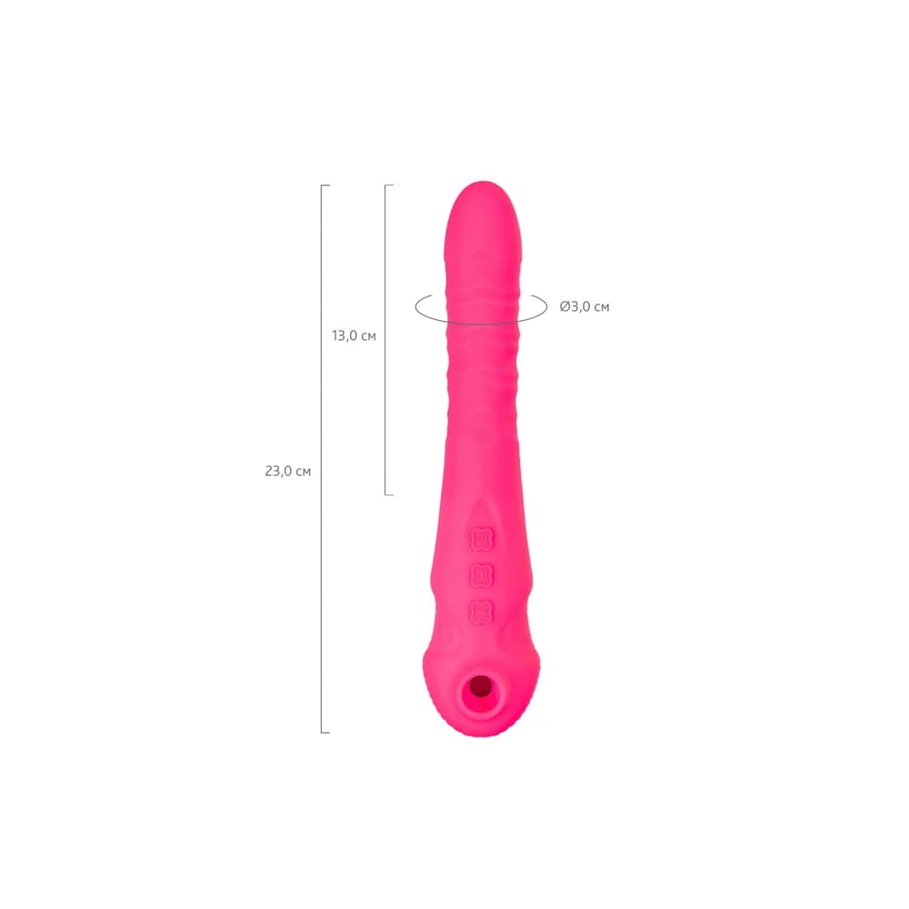 Jos Cotox Vakum Uyarımlı Silikon Pembe Pulsatör Vibratör 23 cm thumbnail 6