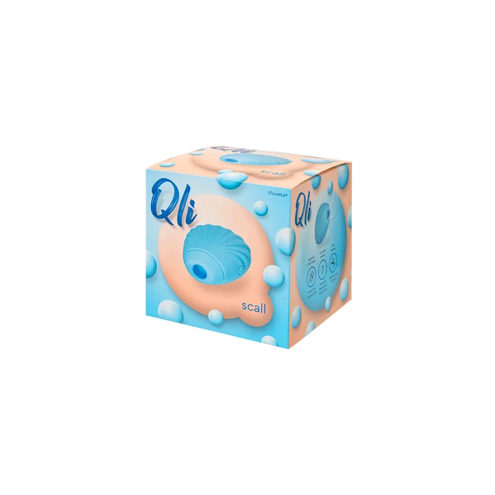 Qli by Flovetta Scall Vakum Dalgası Klitoral Uyarıcı Mavi 6 cm thumbnail 9