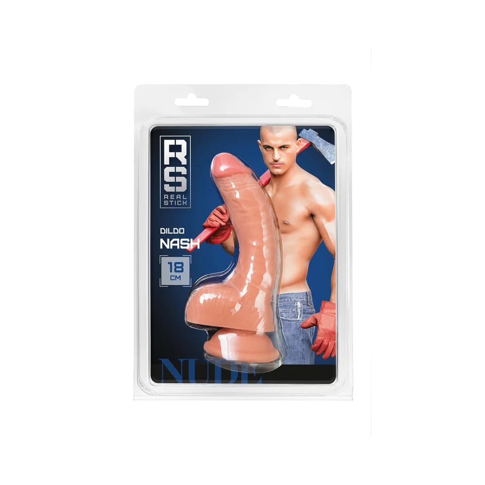 RealStick Nude Çıplak Nash 18 cm Et Rengi Gerçekçi Yapay Penis Dildo thumbnail 10