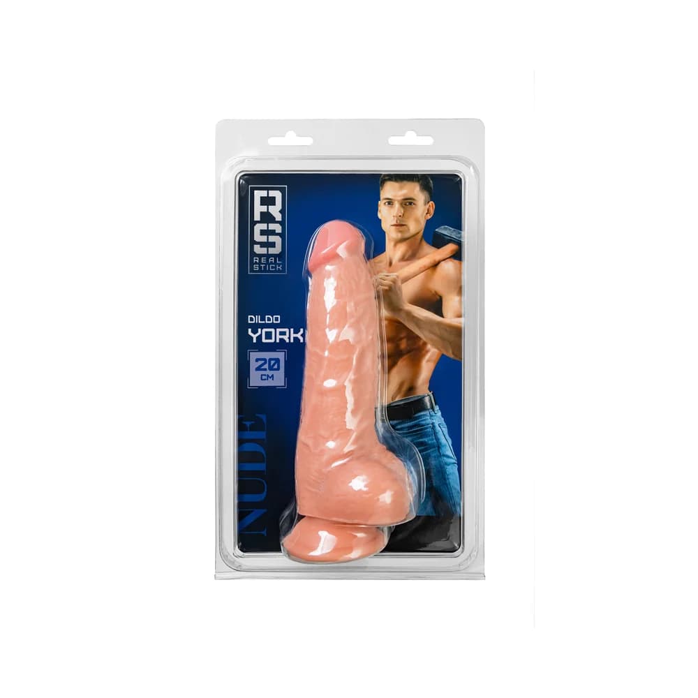 RealStick Nude York PVC 20 cm Gerçekçi Yapay Penis thumbnail 10