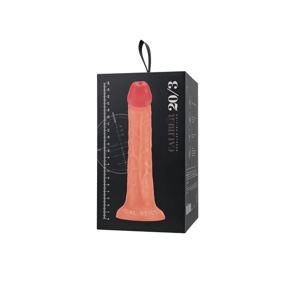 RealStick Caliber 20 cm Gerçekçi Dokulu Dildo - Ten Rengi thumbnail 12