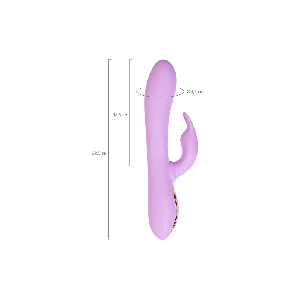 Jos Jammy Silikon Mor 22.5 cm Dönen Başlıklı Titreşimli Klitoral Vibratör thumbnail 4