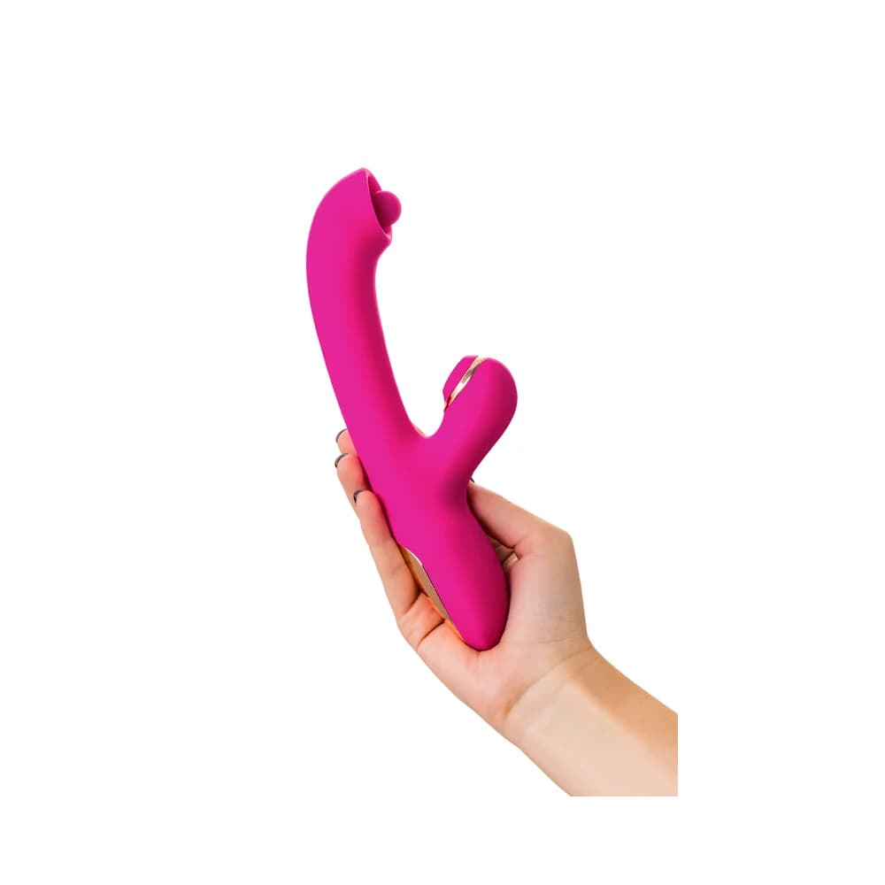 Jos Rolli Silikon Vakum Stimülasyonlu G-Noktası ve Klitoral Vibratör - Pembe thumbnail 4