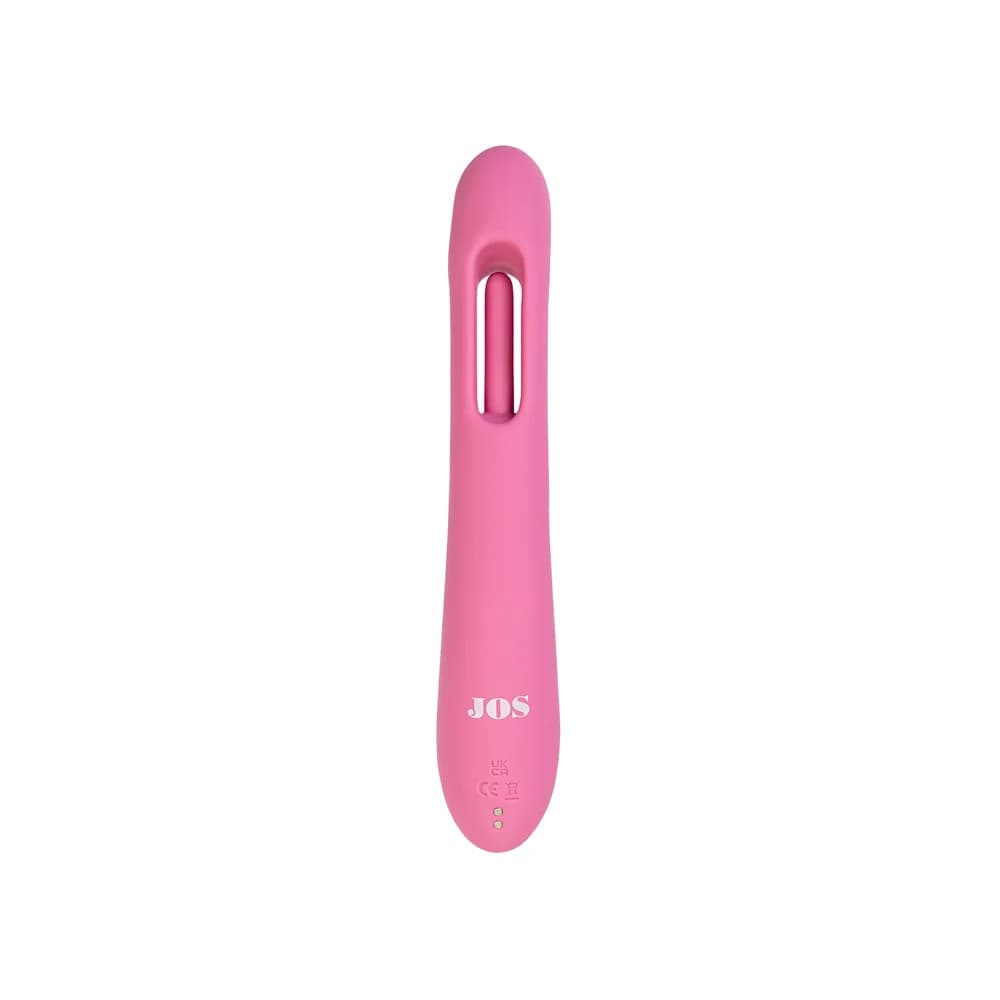 Jos Monti Hareketli Dilli ve Titreşimli Top Başlıklı Silikon Vibratör Pembe 24 cm thumbnail 3