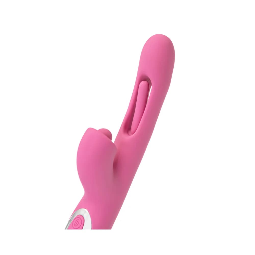 Jos Monti Hareketli Dilli ve Titreşimli Top Başlıklı Silikon Vibratör Pembe 24 cm thumbnail 9