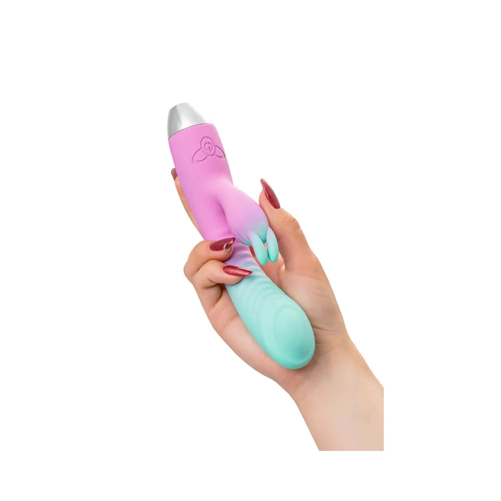 Flovetta Orchid Çift Etkili Klitoral ve G Noktası Vibratörü Nane Pembesi 21 cm thumbnail 7