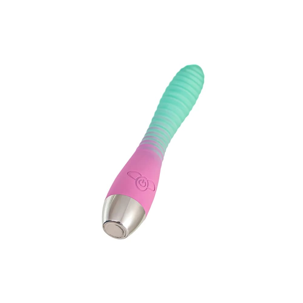 Flovetta Azalia Kavisli Başlıklı Silikon Vibratör Nane Pembesi 20.5 cm thumbnail 5