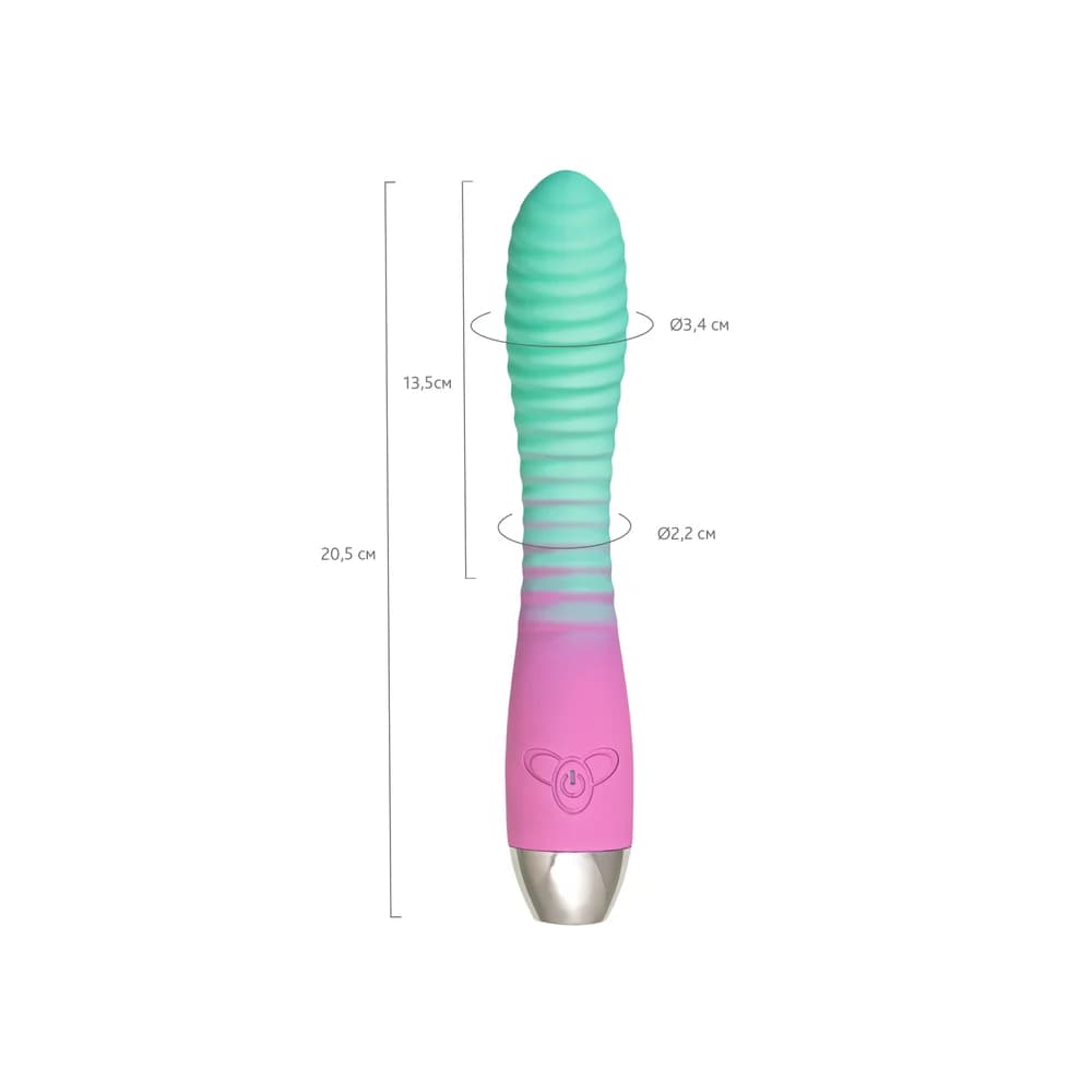 Flovetta Azalia Kavisli Başlıklı Silikon Vibratör Nane Pembesi 20.5 cm thumbnail 7