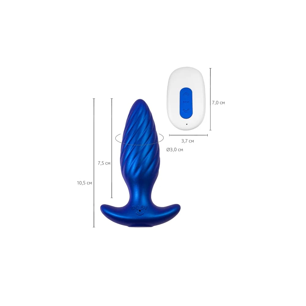 L'Eroina App Closs Uygulama ve Kumandadan Kontrollü Silikon Mavi Anal Vibratör 10.5 cm thumbnail 6