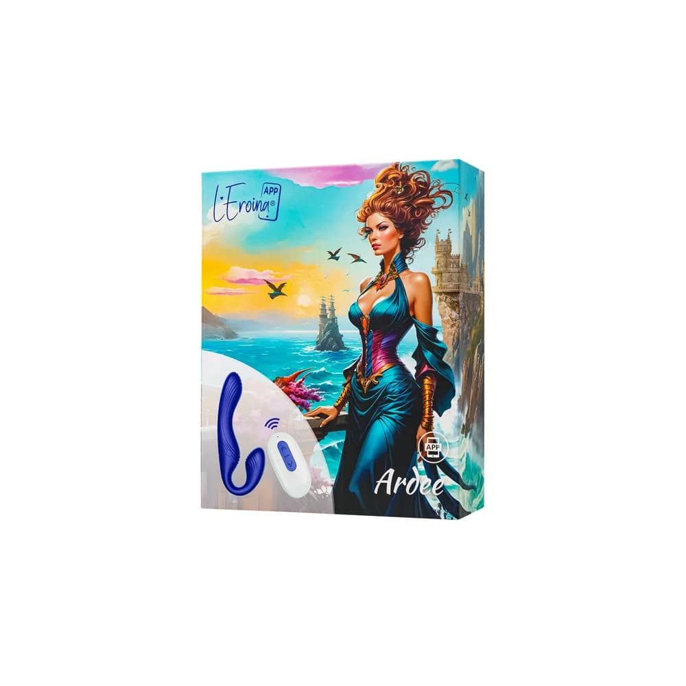 L'Eroina App Ardee Mavi Kemer Gerektirmeyen Kumandalı ve Uygulama Kontrollü Silikon Strapon thumbnail 11
