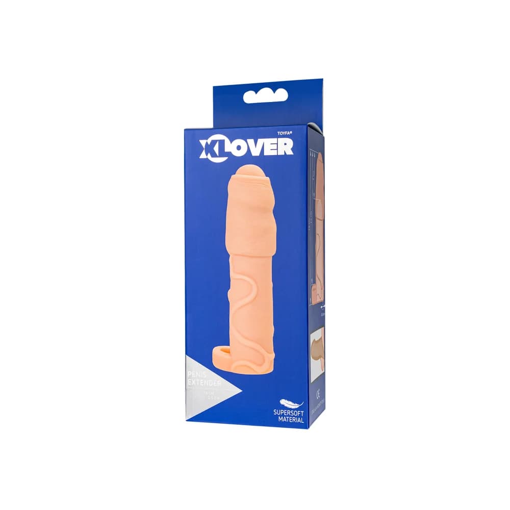 XLover by TOYFA Ten Rengi 16 cm Boy Uzatıcı Etkili TPE Penis Kılıfı thumbnail 8