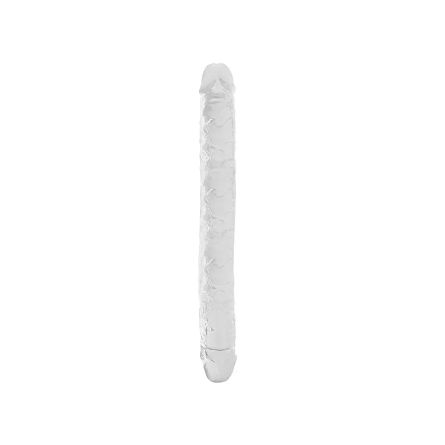 Çift Taraflı Şeffaf Realistik Esnek Jelly Dildo 44,5 cm thumbnail 2