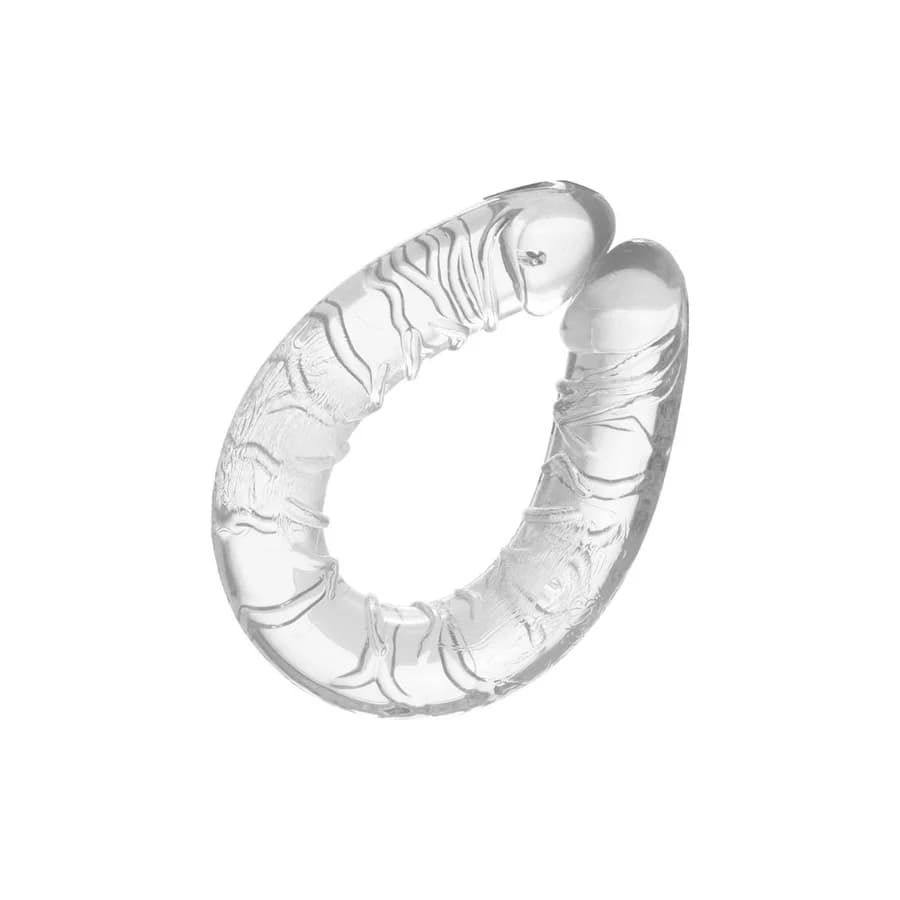 Çift Taraflı Şeffaf Realistik Esnek Jelly Dildo 44,5 cm thumbnail 8