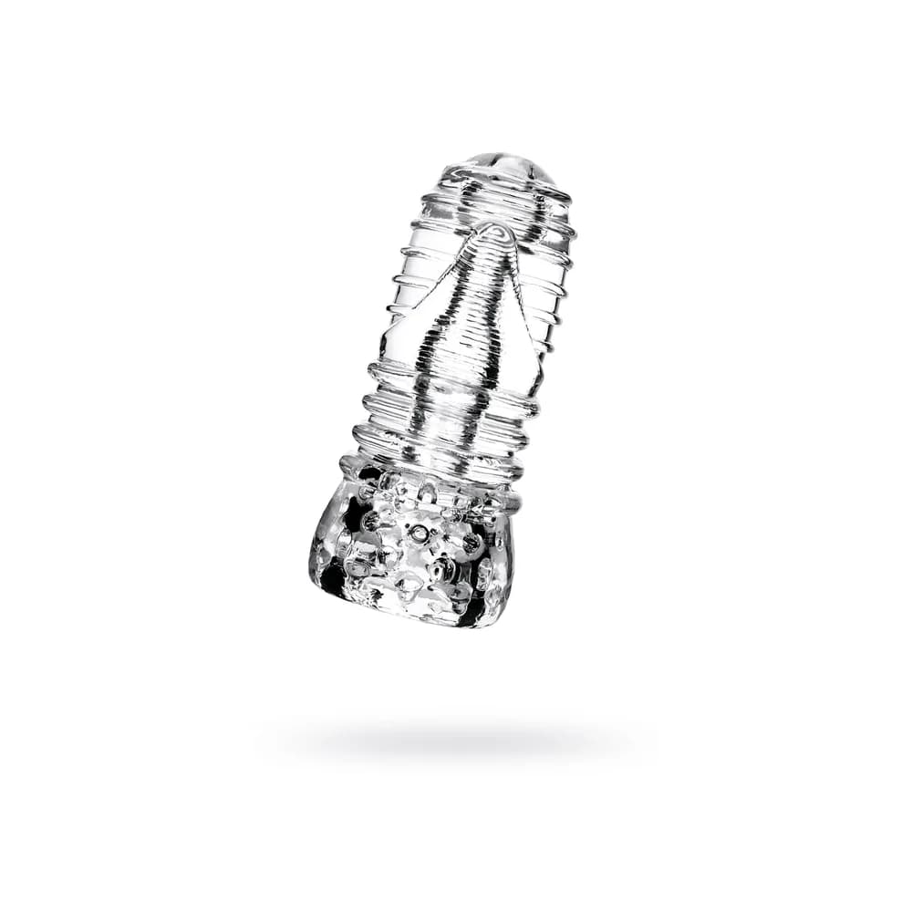 Lingam by TOYFA Savitri Şeffaf TPE Çift Girişli Erkek Mastürbatör 14 cm