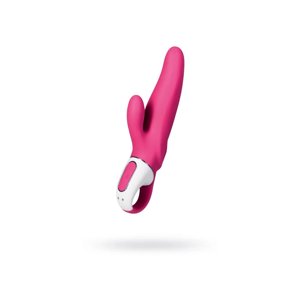 Satisfyer Mr. Rabbit Çift Motorlu G-Noktası ve Klitoris Uyarıcılı Kırmızı Silikon Vibratör 22.1 cm