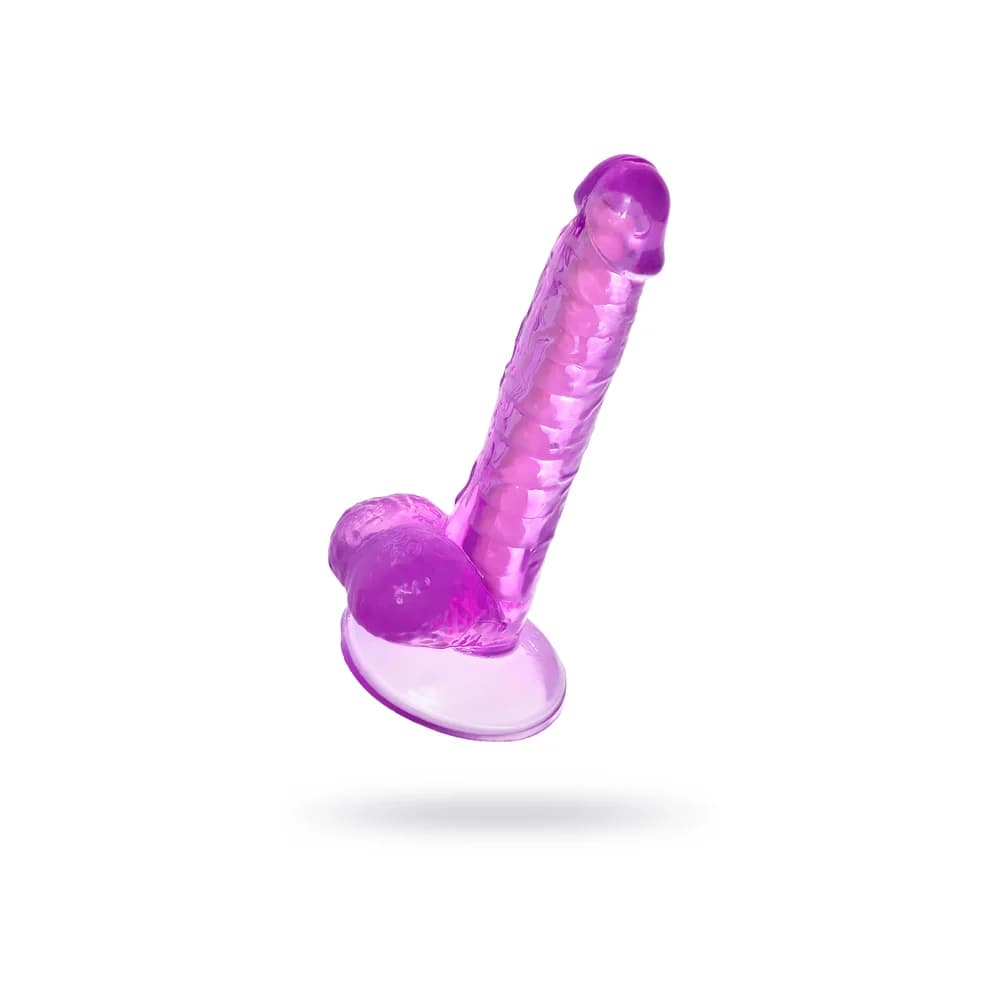 A-Toys by TOYFA Celiam Bükülebilir Vantuzlu Mor TPE Gerçekçi Jel Dildo 20.5 cm