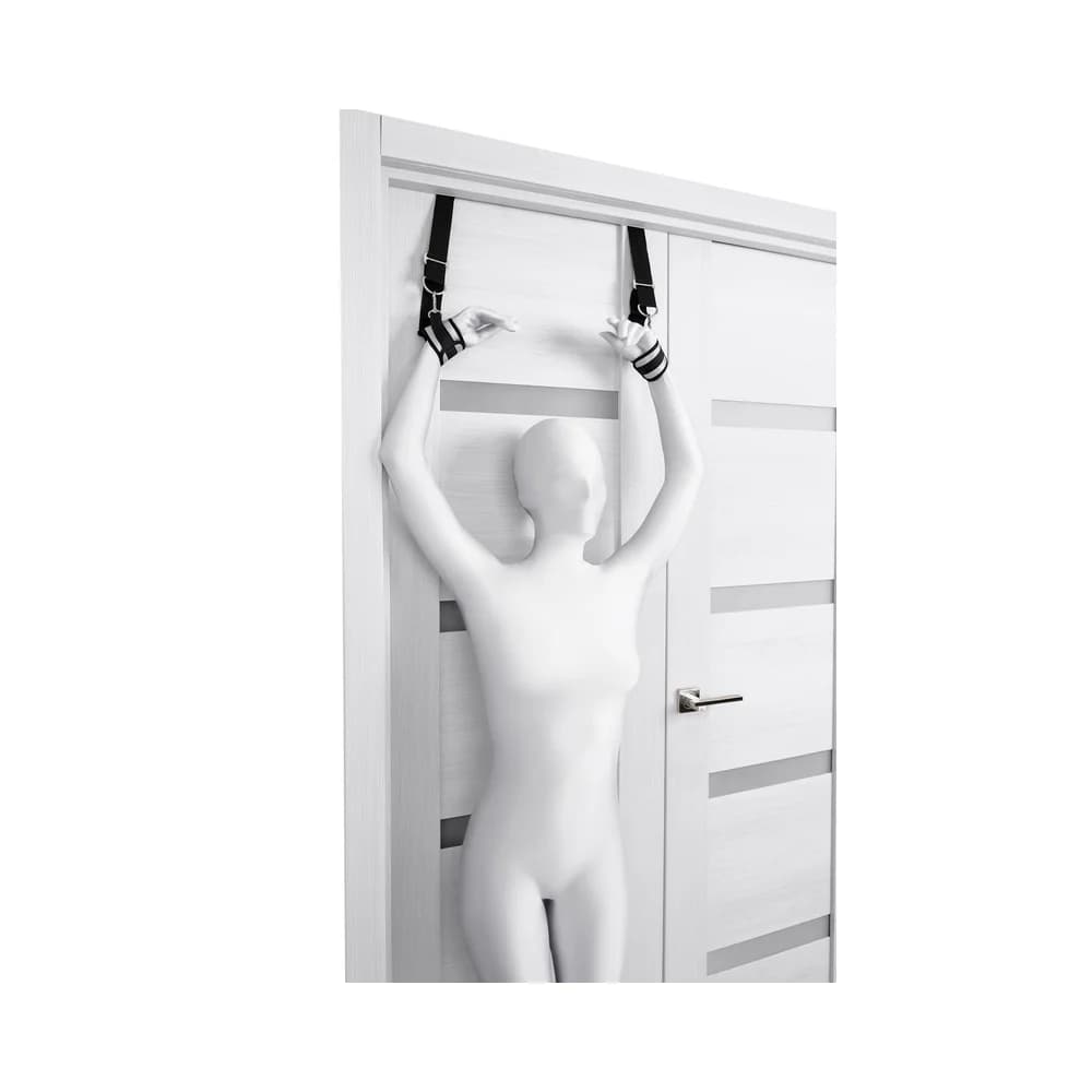 Anonymo by TOYFA Gümüş Polyester 23 cm Kapı Esaret ve BDSM Sabitleme Kelepçesi